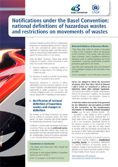 National definitions and restrictions on movements of wastes leaflet